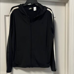 Athletech Black Hoodie with White Accents